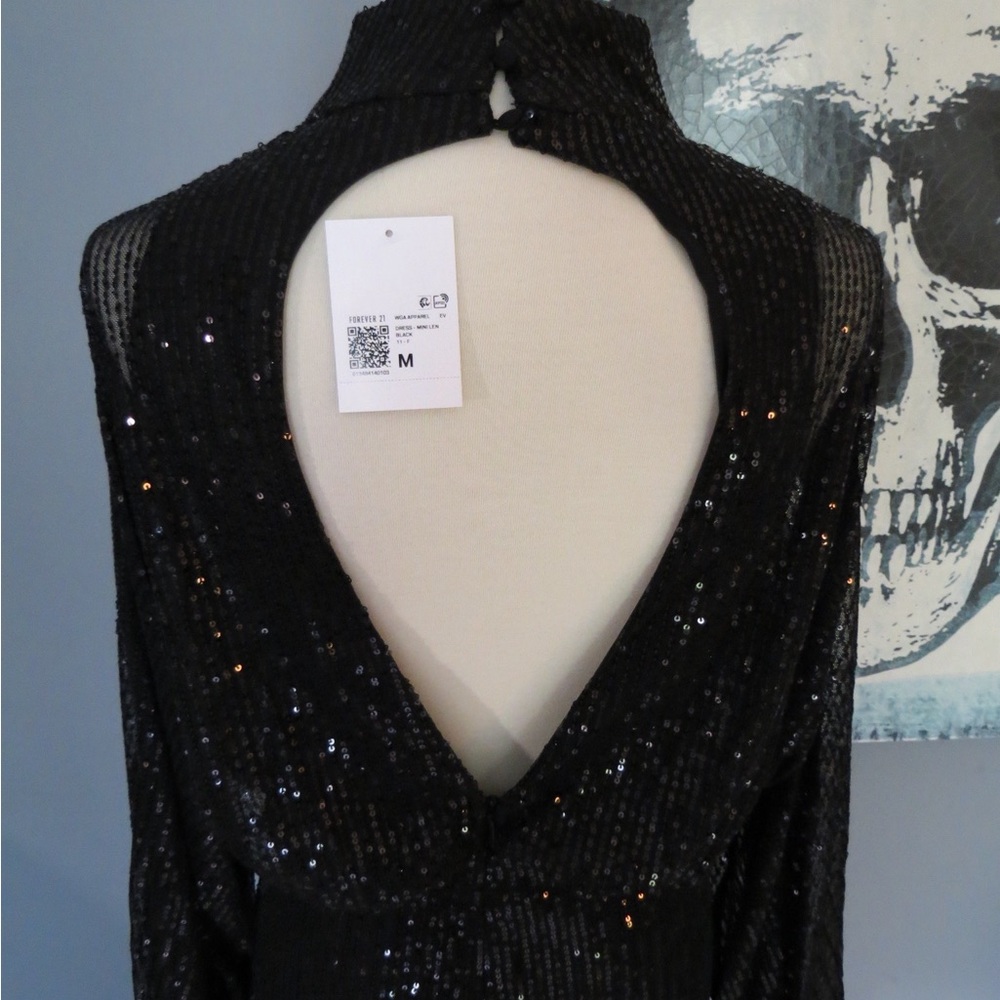 Forever 21 Black Sequin Mini Dress - Picture 6 of 7